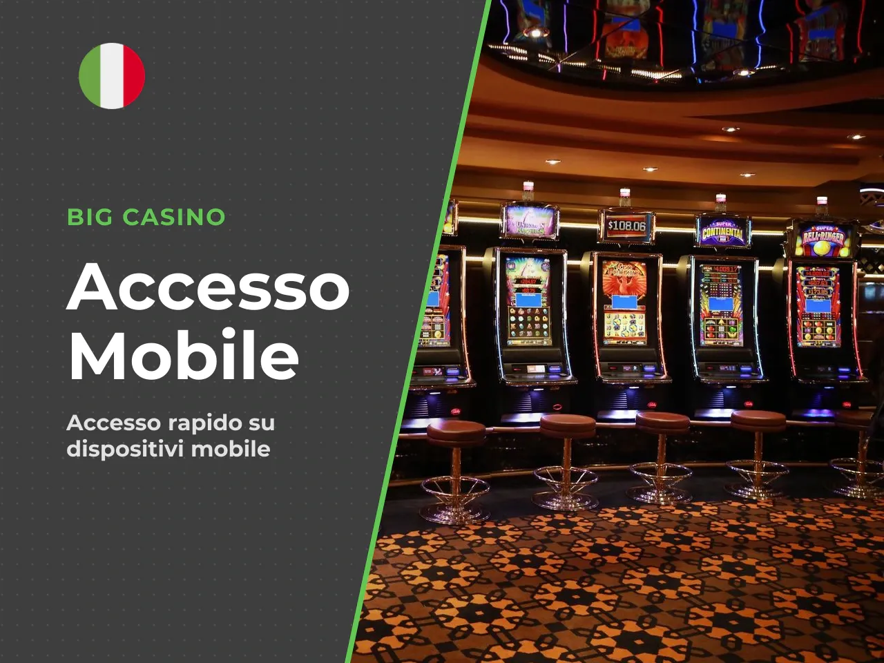 Big Casino iOS accesso e aggiunta