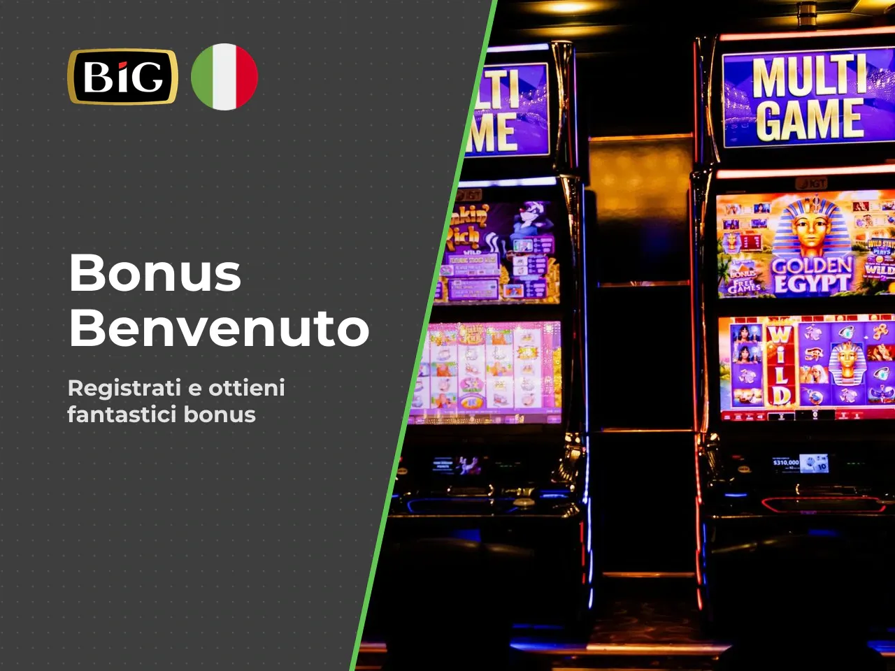 Bonus per nuovi giocatori dopo registrazione e accesso. Il **bonus di benvenuto** per **nuovi giocatori** su Big Casino si compone di tre offerte distinte, attivabili in fase di registrazione con il c