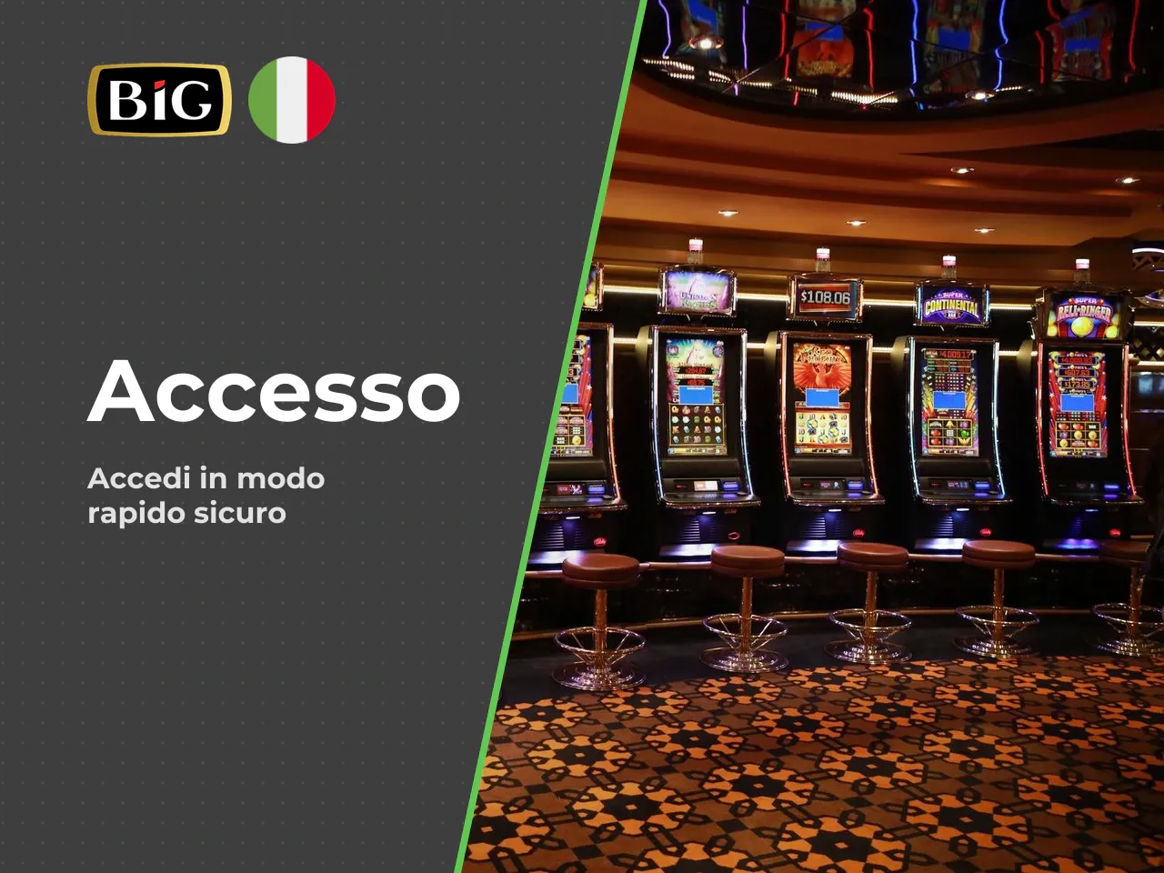 Dati richiesti per accedere: email, nome utente e password. Il **big casino login** richiede l'inserimento di username o email e della password scelta in fase di registrazione. Il mercato legale itali