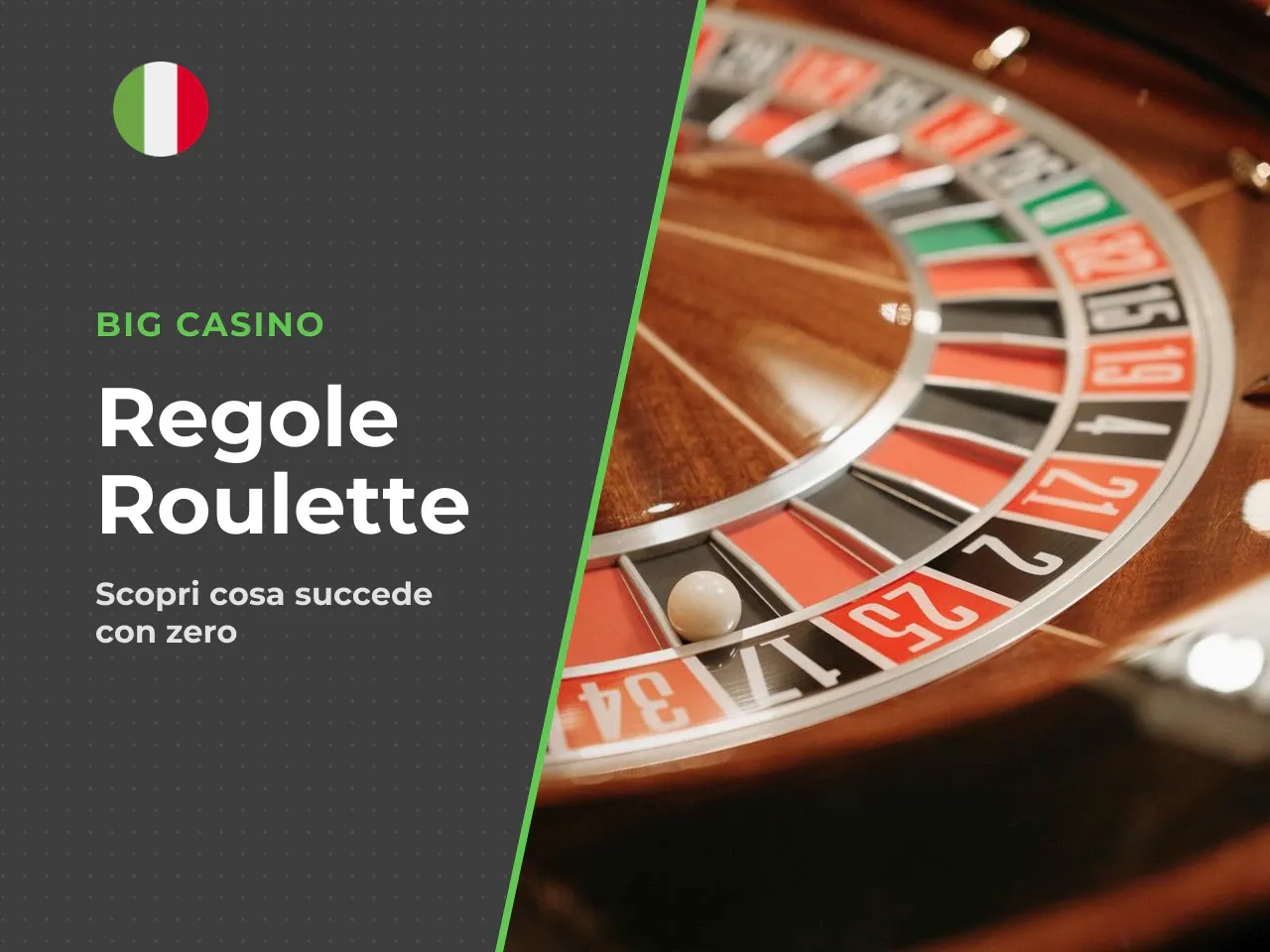Cosa succede quando esce lo zero. Lo zero è il settore verde sulla ruota — il numero che rappresenta il margine strutturale del casino. Quando esce lo zero: - Tutte le puntate esterne (rosso/nero, par