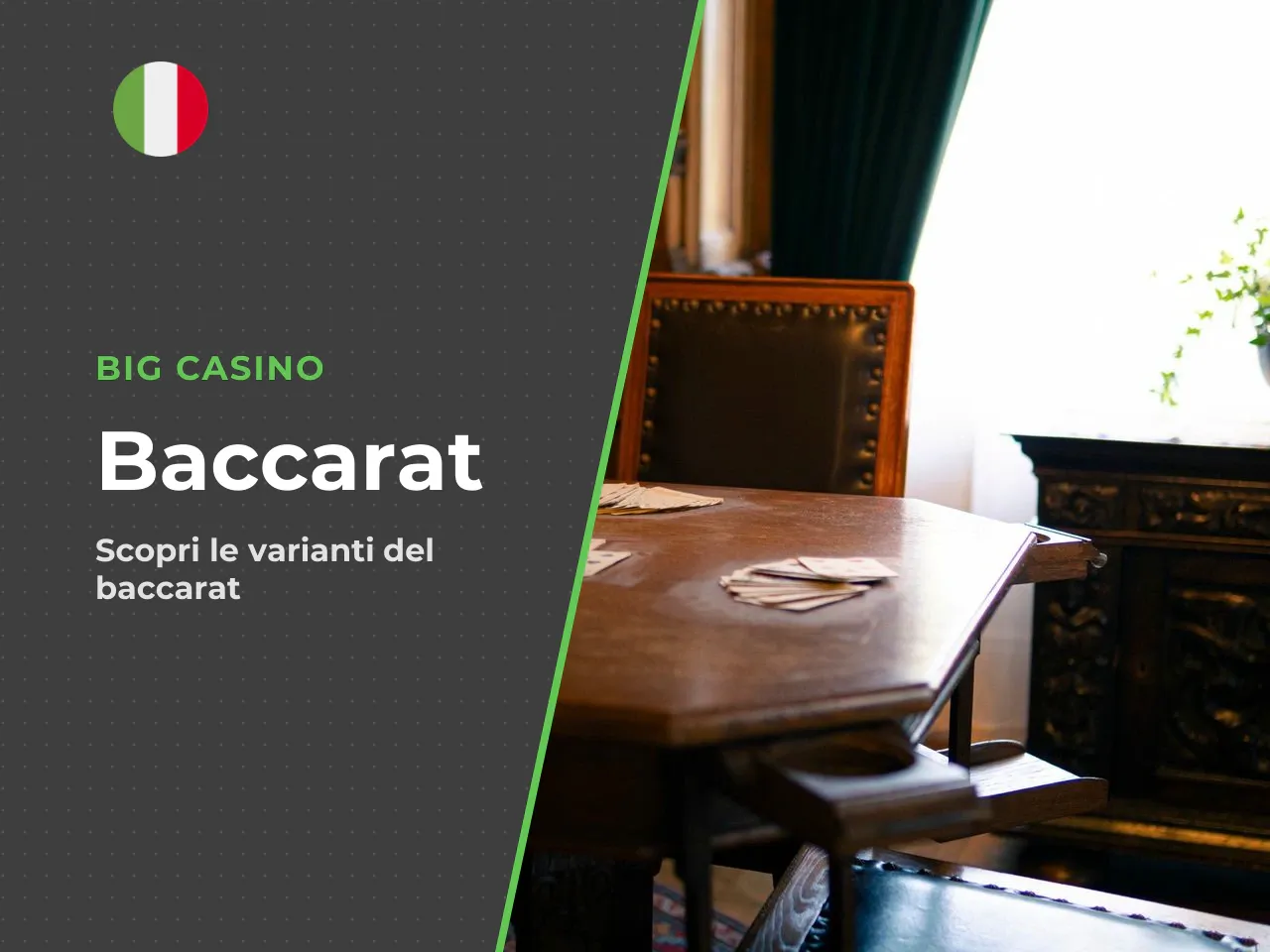 Il **Punto Banco** è la versione universalmente adottata nei casinò online e live, dove il giocatore non ha alcuna decisione da prendere sulla mano. Lo **Chemin de Fer** offre un'esperienza più intera