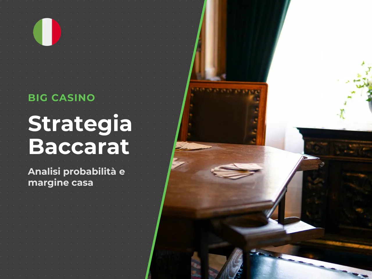 Probabilità, RTP e vantaggio del banco nel baccarat. Il baccarat è uno dei giochi da casinò con il margine della casa più contenuto. Ma "contenuto" non significa "assente". Comprendere i numeri esatti
