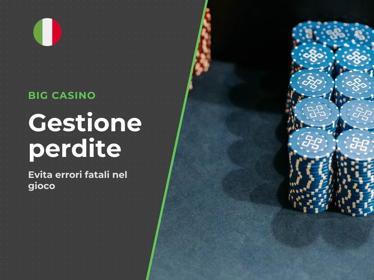 Errori che svuotano il deposito più spesso di quanto si pensi. **Inseguire le perdite.** Dopo una serie negativa, aumentare le puntate per recuperare è il modo più rapido per svuotare il deposito. È a