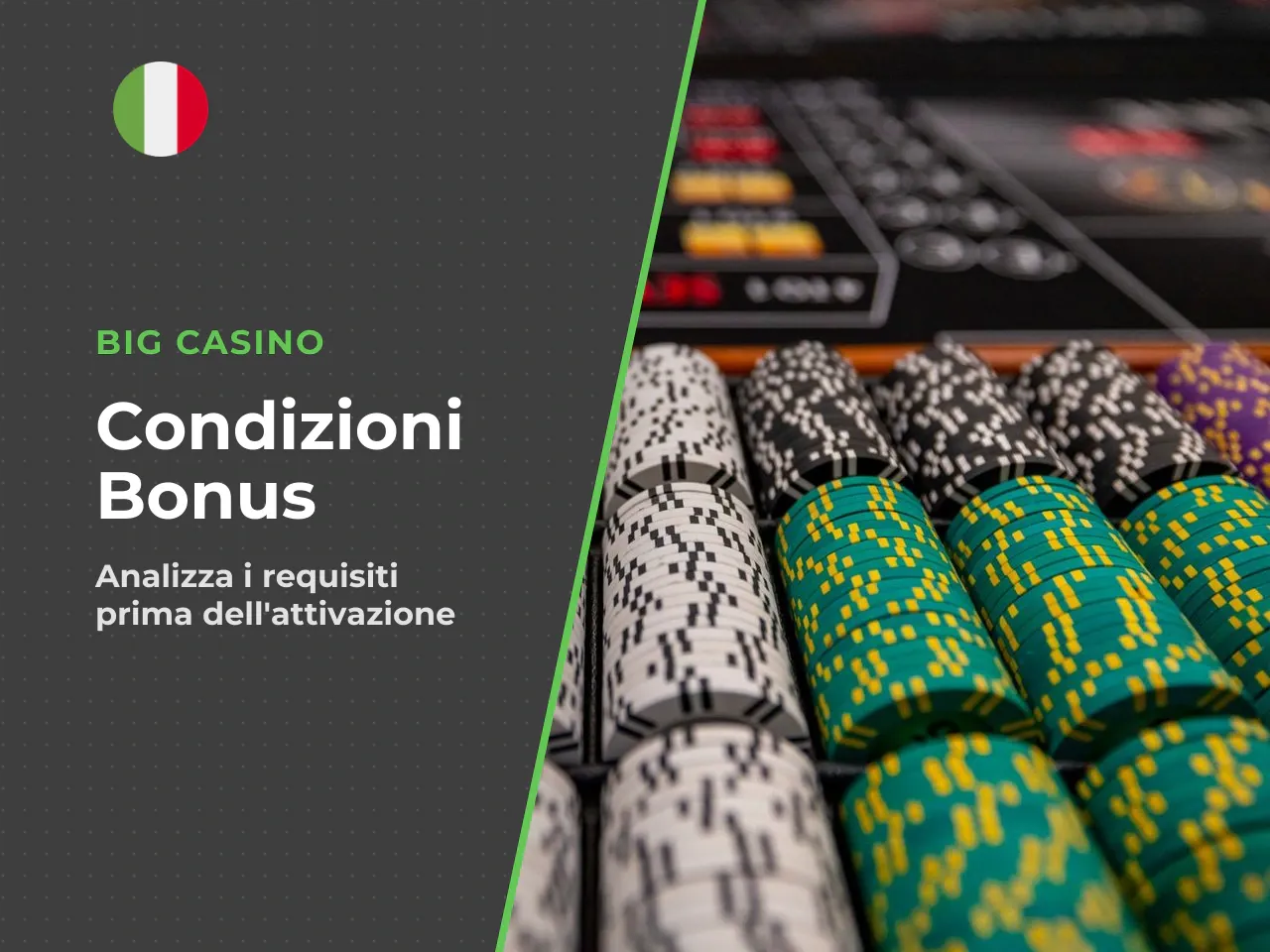 Requisiti di puntata e condizioni da leggere prima. Non tutti i bonus sono vantaggiosi. Ecco cosa controllare prima di attivarne uno: 1. **Requisito di scommessa (Wagering):** il numero di volte che d