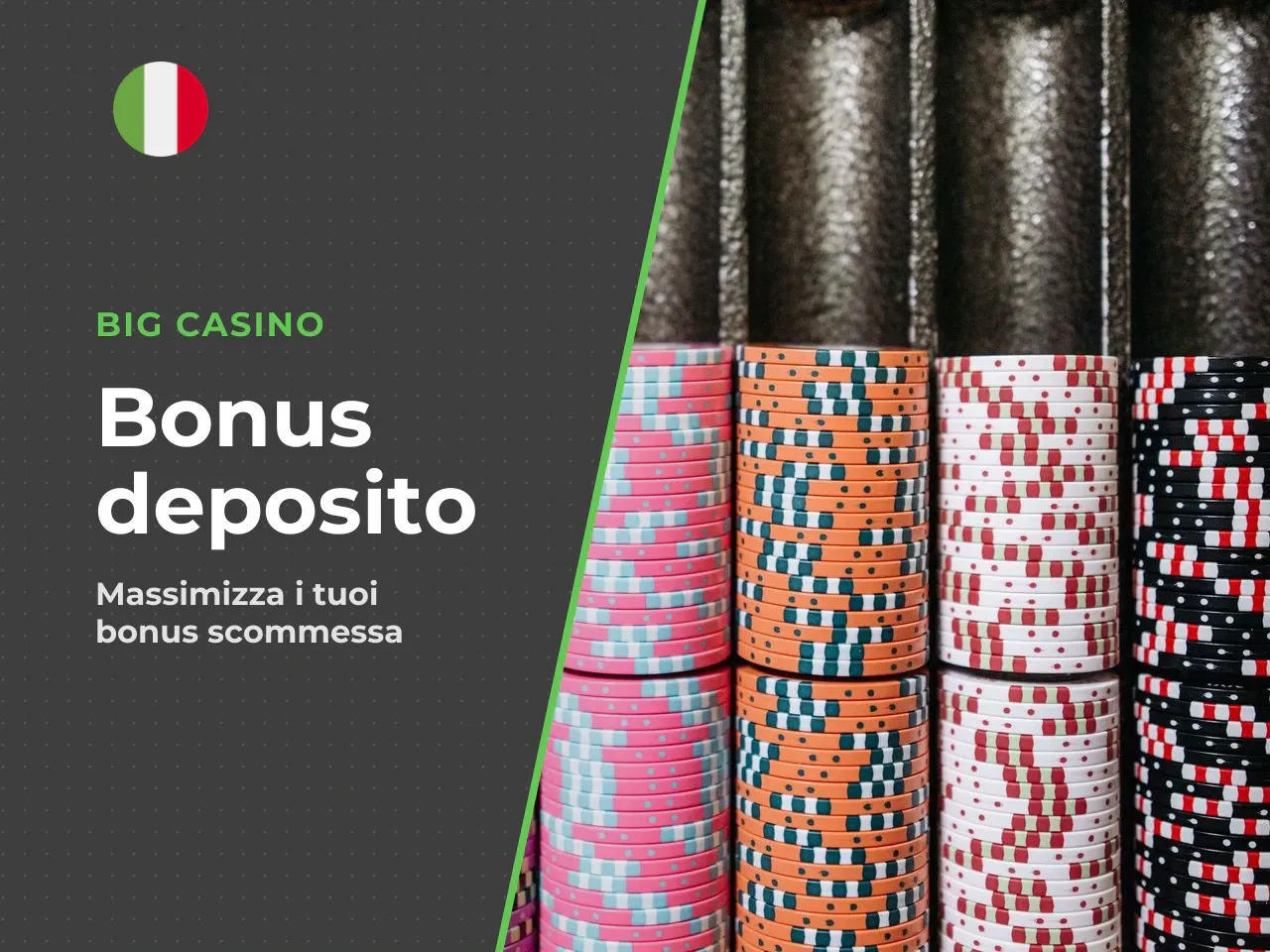 Fare il primo deposito e scegliere il bonus giusto. Prima di depositare, leggi i termini del bonus disponibile. Chiediti: il wagering è ragionevole (sotto 35x)? I giochi che intendo fare contribuiscon