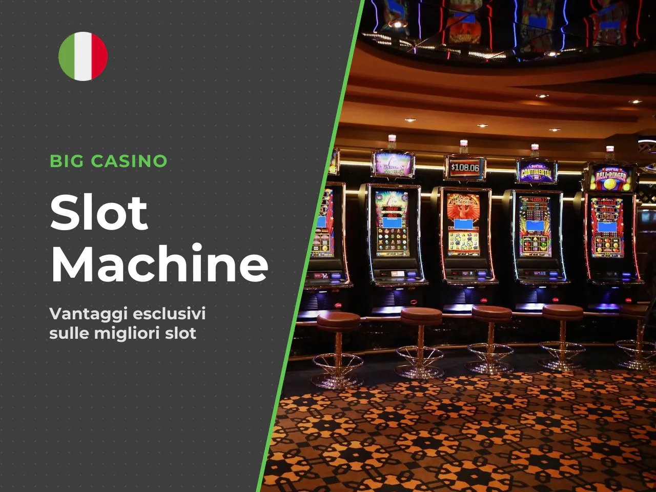 Per chi è adatto BIG Casino e quale vantaggio promette. Questa piattaforma è pensata per l'utente che concentra il proprio interesse sui giochi di rulli e cerca condizioni chiare su **bonus e promozio